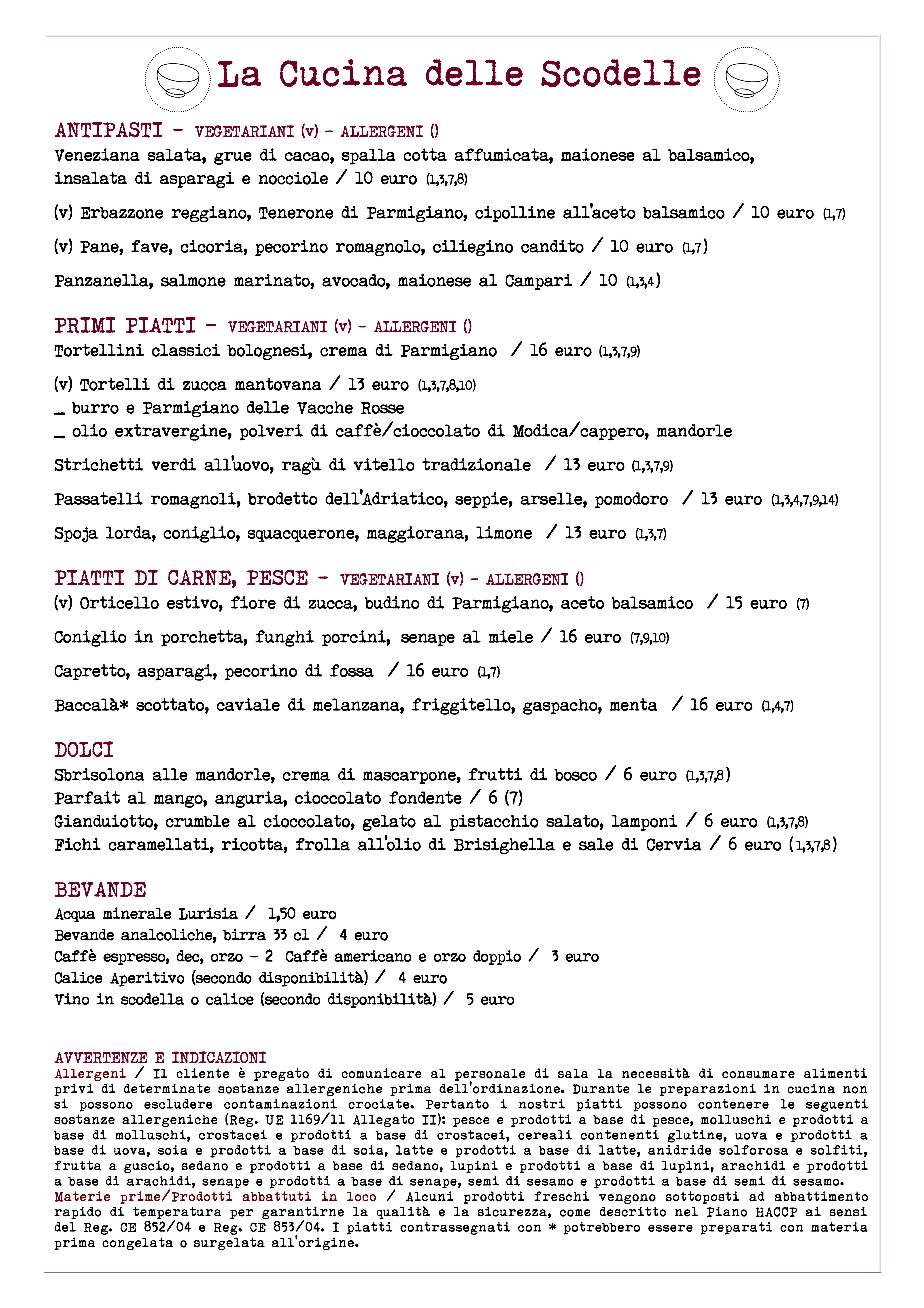 MENU SALA GIUGNO 2021